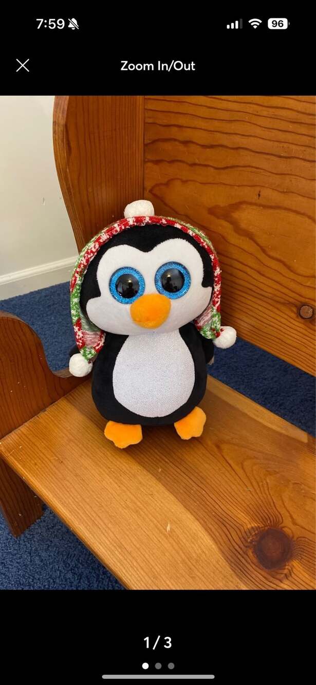 Ty Penelope the Penguin Beanie Boo Plush Christmas Hat